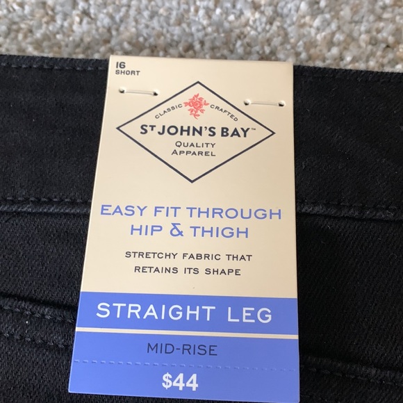 *HP!!* NWT Black Straight Leg Secretly Slender Stretch Jeans 16S - Picture 7 of 10